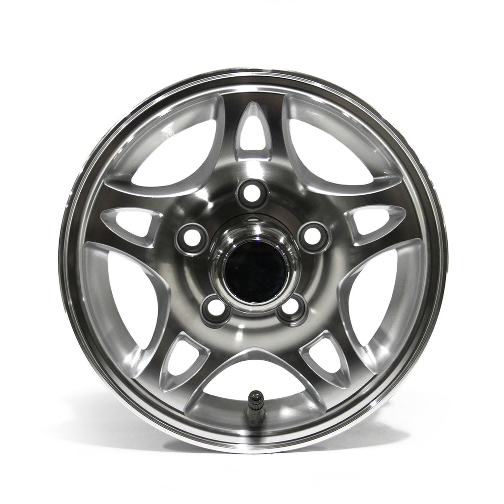 Jante 12" x 4" 5 trous 1520 lbs aluminium modèle-S5 et centre de roue - RecreaShop