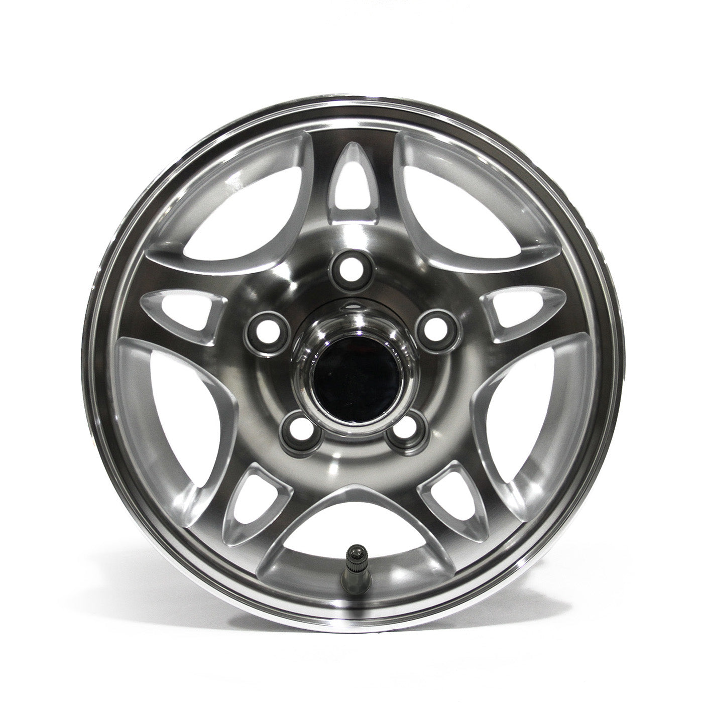 Jante 12" x 4" 5 trous 1520 lbs aluminium modèle-S5 et centre de roue - RecreaShop