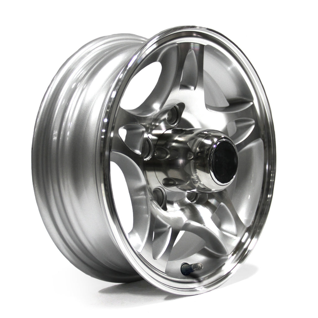 Jante 12" x 4" 5 trous 1520 lbs aluminium modèle-S5 et centre de roue - RecreaShop