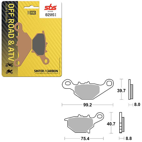 SBS ATV/UTV SINTER BRAKE PAD (6240820100)