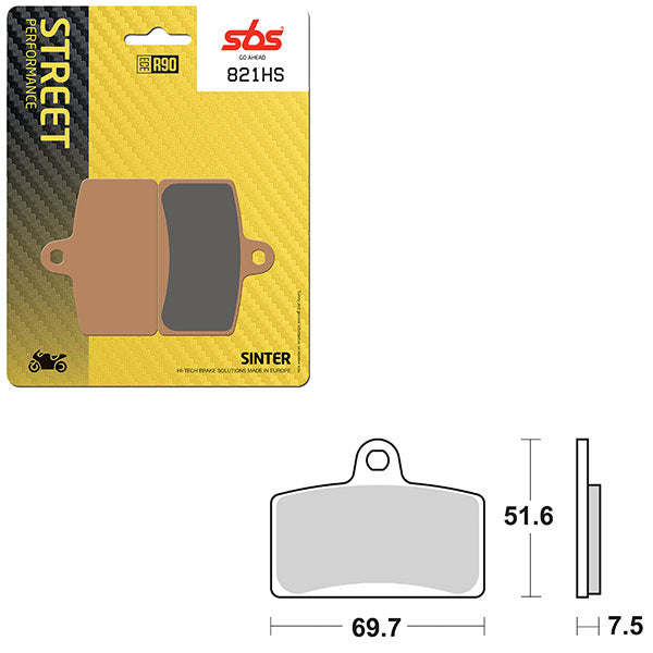 SBS PERFORMANCE HS SINTER BRAKE PAD (6250821100)