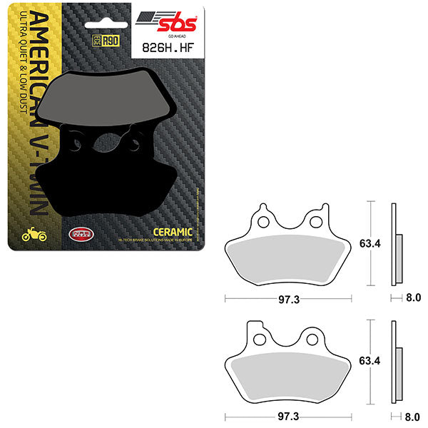 SBS HIGH POWER & NOISE REDUCTION CERAMIC BRAKE PAD (6490826100)