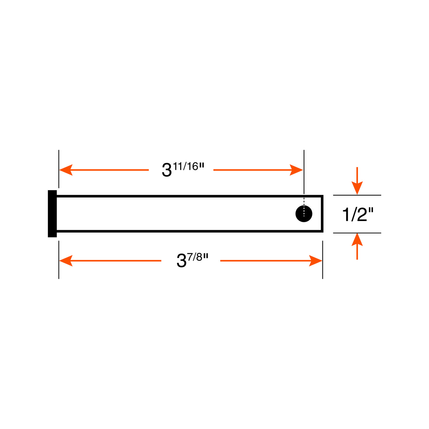 Goupille pour amortisseur avant 1/2" x 3 7/8" TITAN - RecreaShop