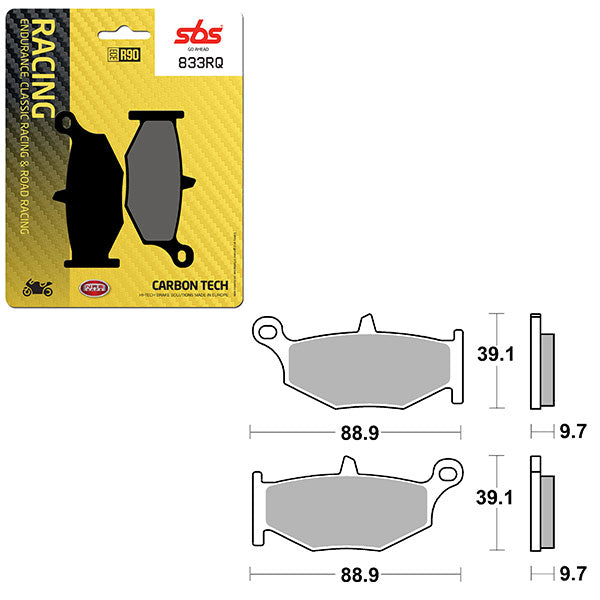 SBS ROAD RACING & TRACKDAYS CARBON TECH BRAKE PAD (6210833100)