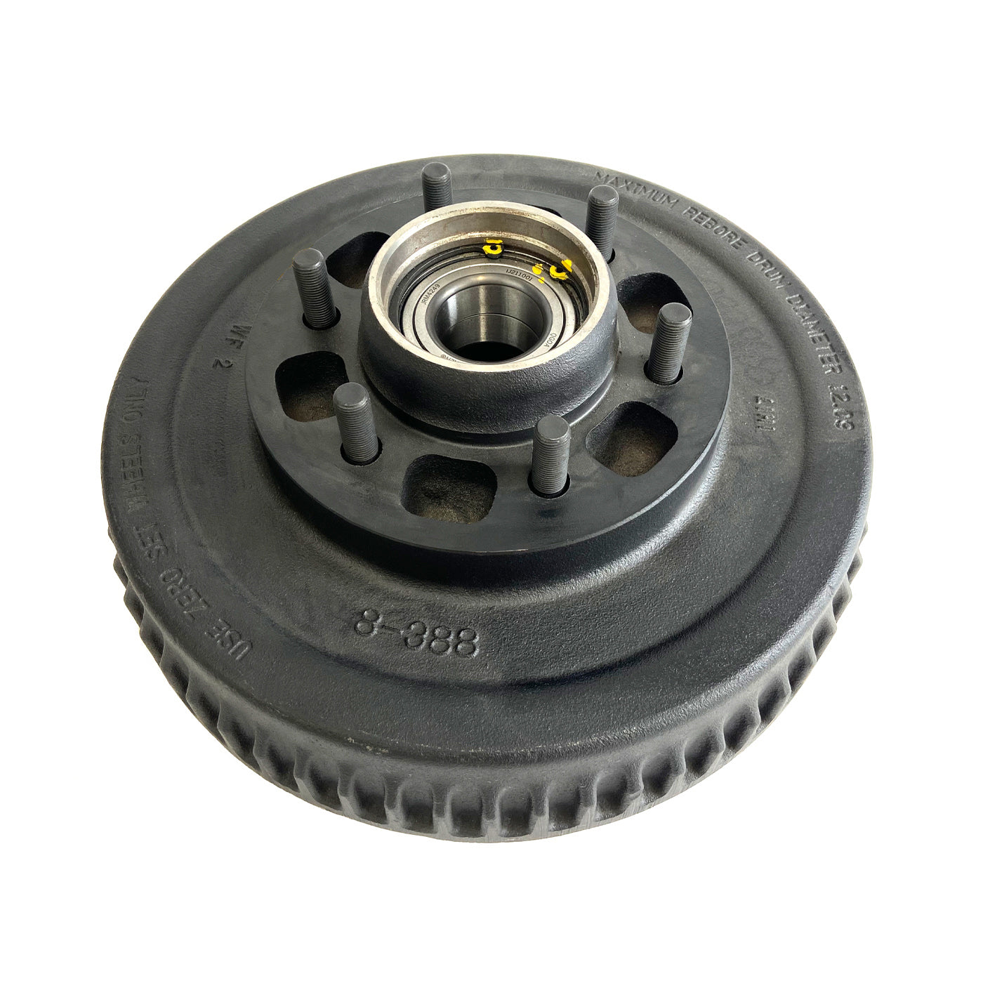 Tambour 12" x 2" 6 goujons 1/2" B.C. 5,5" 5,2K-7K Nev-R-Lube 42mm seul DEXTER - RecreaShop