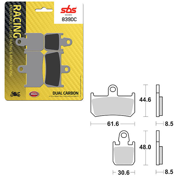 SBS DUAL CARBON FRONT FOR RACE USE ONLY BRAKE PAD (6290839100)