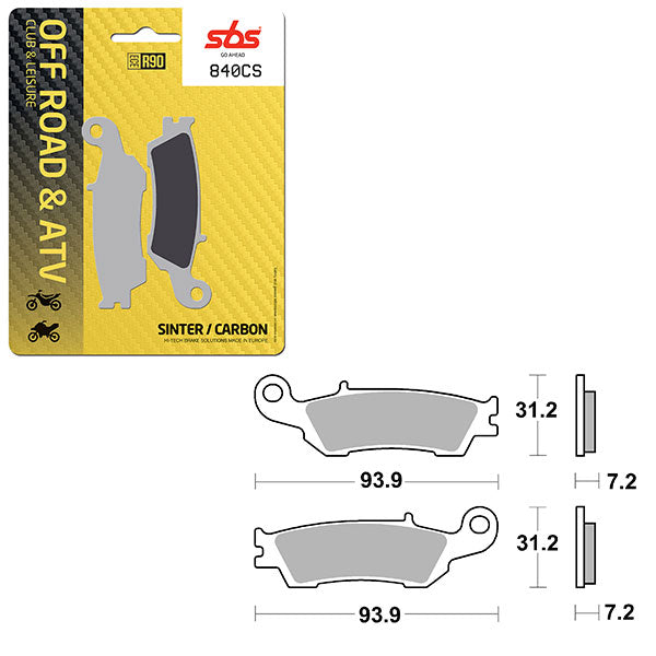 SBS CLUB, TRAILS & LEISURE CARBON BRAKE PAD (6330840100)