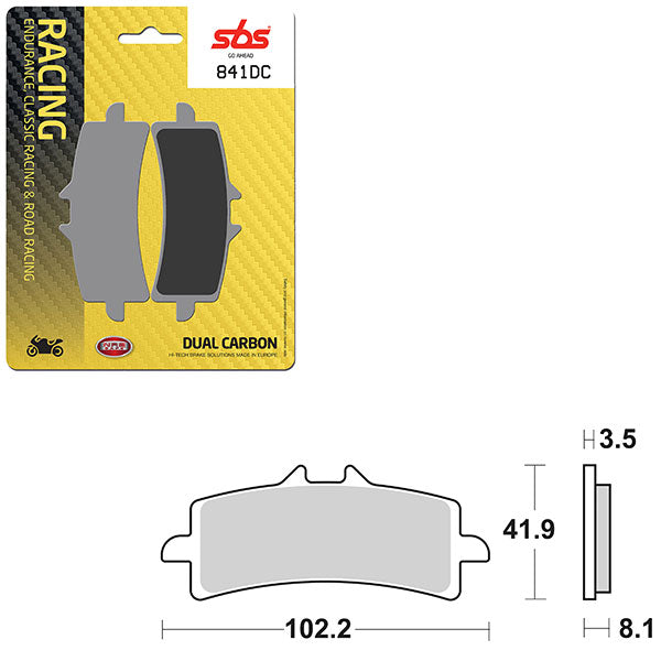 SBS DUAL CARBON FRONT FOR RACE USE ONLY BRAKE PAD (6290841100)
