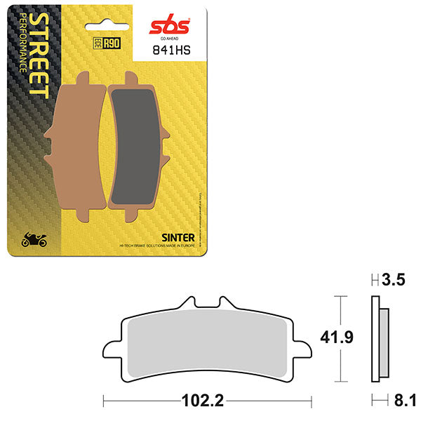 Plaquettes de frein frittées SBS Performance HS (6250841100)