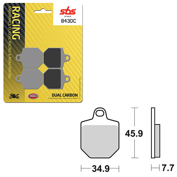 SBS DUAL CARBON FRONT FOR RACE USE ONLY BRAKE PAD (6290843100)