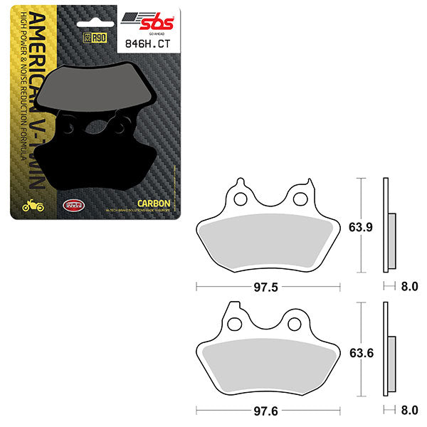 SBS HIGH POWER & NOISE REDUCTION CARBON BRAKE PAD (6510846100)