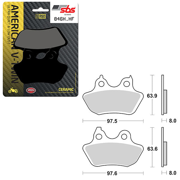 SBS HIGH POWER & NOISE REDUCTION CERAMIC BRAKE PAD (6490846100)