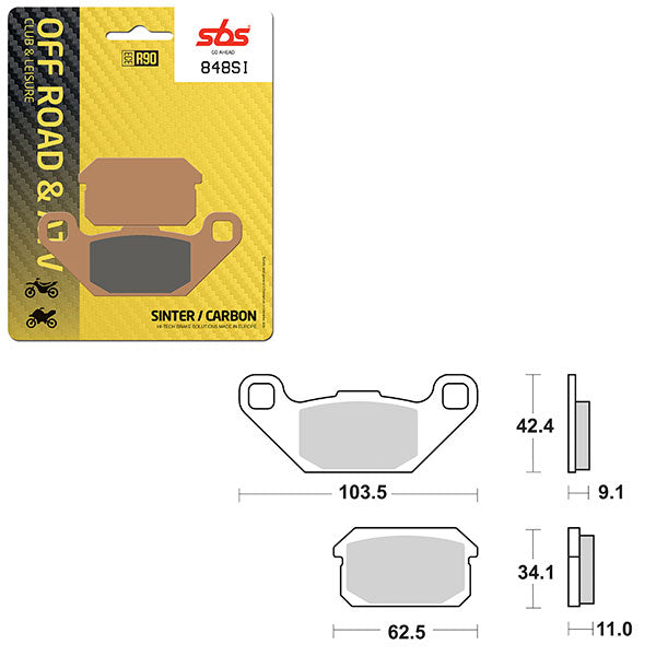 SBS ATV/UTV SINTER BRAKE PAD (6240848100)