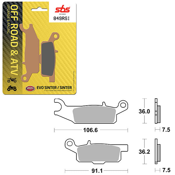 SBS EVO SINTER BRAKE PAD (6280849100)