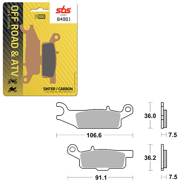 SBS ATV/UTV SINTER BRAKE PAD (6240849100)