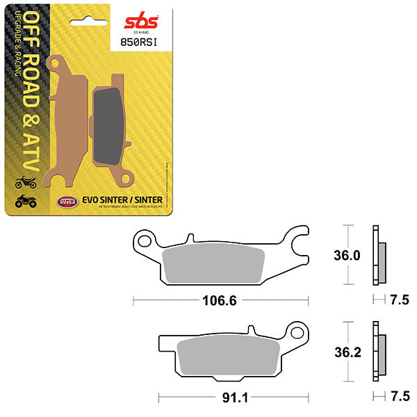 SBS EVO SINTER BRAKE PAD (6280850100)