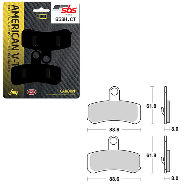 SBS HIGH POWER & NOISE REDUCTION CARBON BRAKE PAD (6510853100)