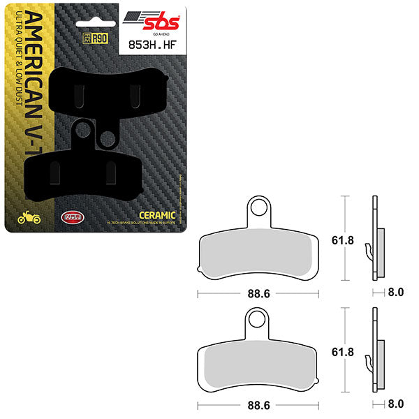 SBS HIGH POWER & NOISE REDUCTION CERAMIC BRAKE PAD (6490853100)