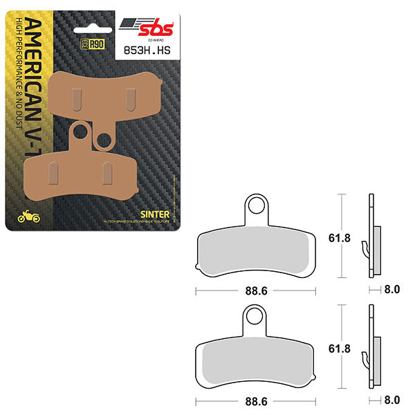 SBS HIGH PERFORMANCE & NO DUST SINTER BRAKE PAD (6550853100)