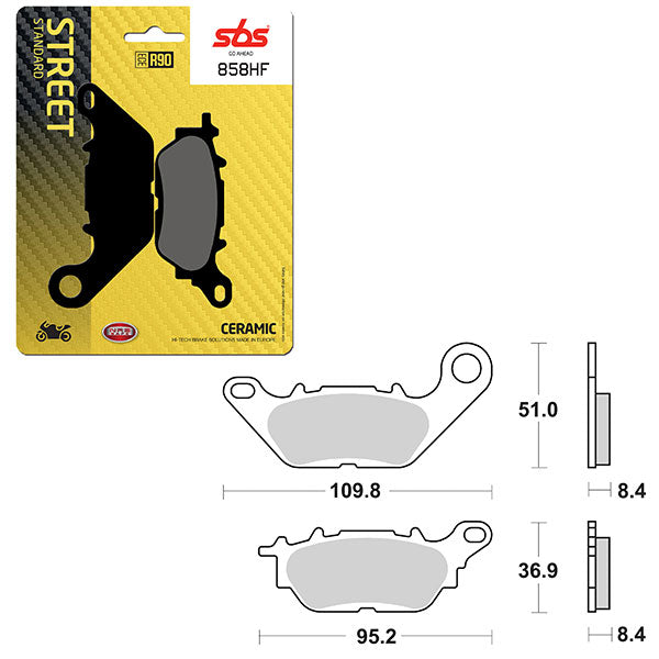 SBS ATV/UTV CERAMIC BRAKE PAD (6190858100)