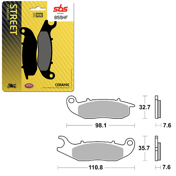 SBS ATV/UTV CERAMIC BRAKE PAD (6190859100)