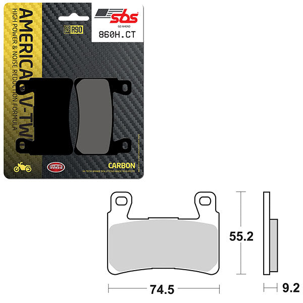 SBS HIGH POWER & NOISE REDUCTION CARBON BRAKE PAD (6510860100)