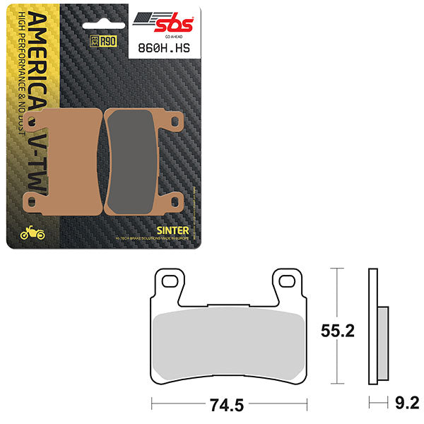 SBS HIGH PERFORMANCE & NO DUST SINTER BRAKE PAD (6550860100)