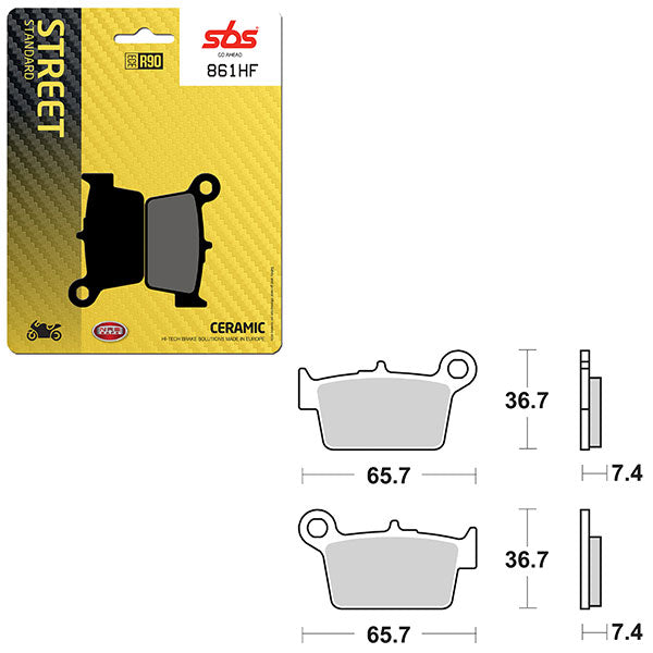 SBS ATV/UTV CERAMIC BRAKE PAD (6190861100)