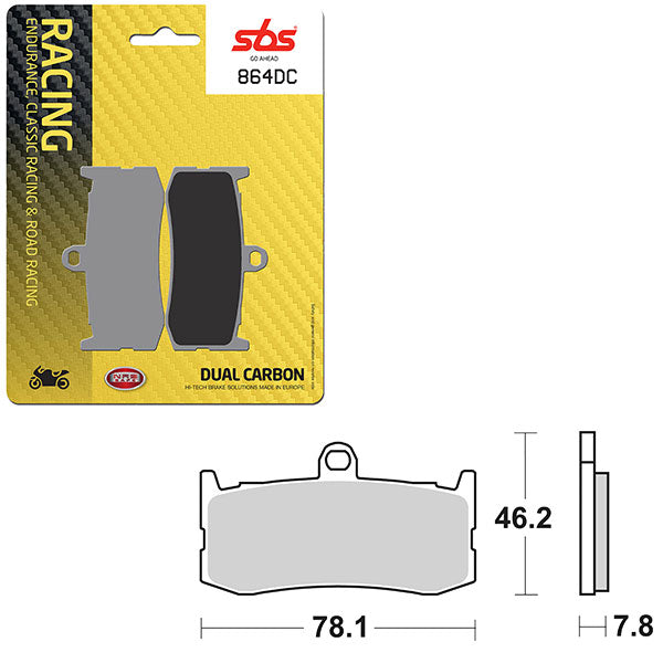 SBS DUAL CARBON FRONT FOR RACE USE ONLY BRAKE PAD (6290864100)