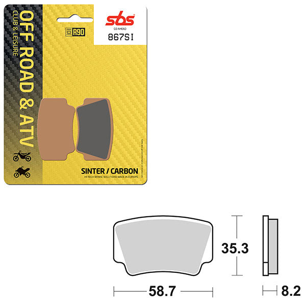 SBS ATV/UTV SINTER BRAKE PAD (6240867100)
