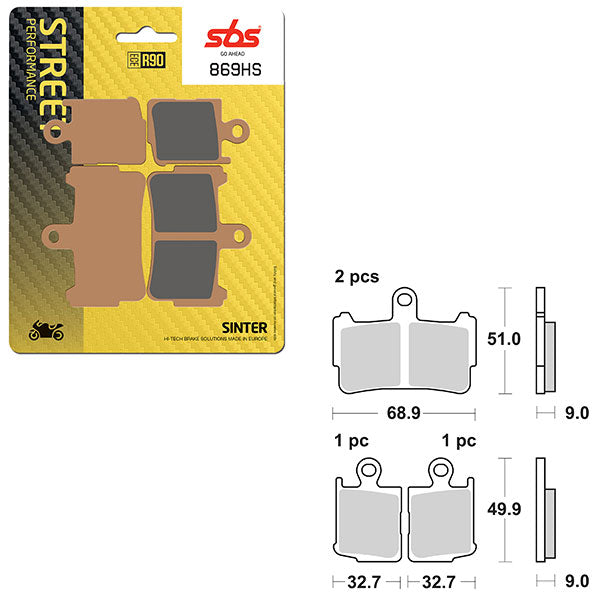 SBS PERFORMANCE HS SINTER BRAKE PAD (6250869100)