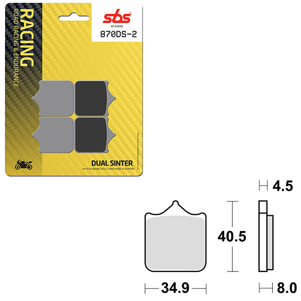 SBS DS-2 DUAL SINTER DYNAMIC RACING CONCEPT PAD (6410870106)