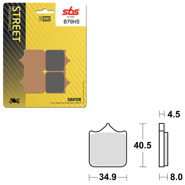 SBS PERFORMANCE HS SINTER BRAKE PAD (6250870100)