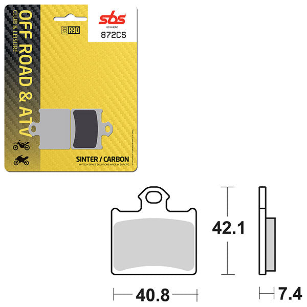 SBS CLUB, TRAILS & LEISURE CARBON BRAKE PAD (6330872100)