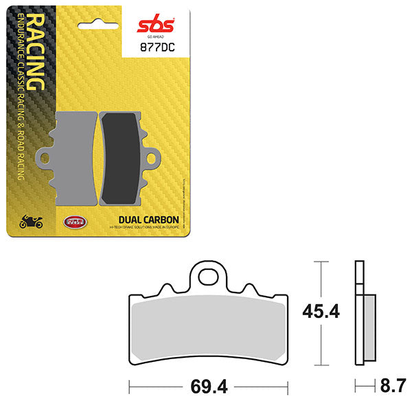 SBS DUAL CARBON FRONT FOR RACE USE ONLY BRAKE PAD (6290877100)