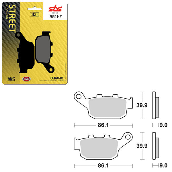 SBS ATV/UTV CERAMIC BRAKE PAD (6190881100)
