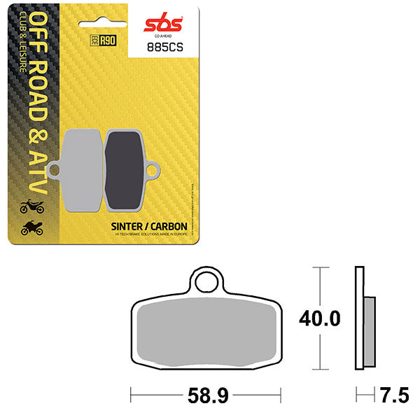 SBS CLUB, TRAILS & LEISURE CARBON BRAKE PAD (6330885100)