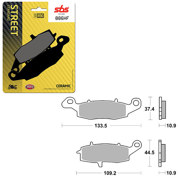 SBS ATV/UTV CERAMIC BRAKE PAD (6190886100)