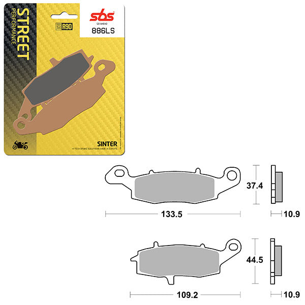 SBS PERFORMANCE LS SINTER BRAKE PAD (6260886100)