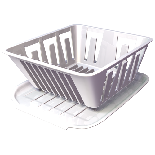 MINI DISH DRAINER-WHITE - Récréashop