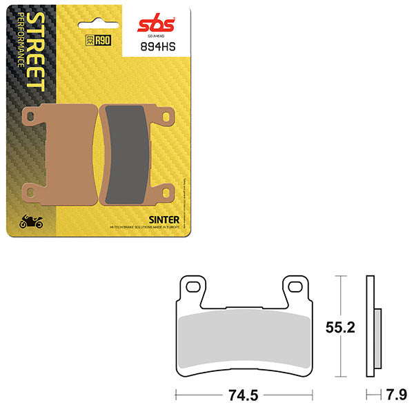 SBS PERFORMANCE HS SINTER BRAKE PAD (6250894100)
