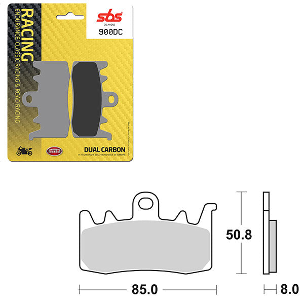 SBS DUAL CARBON FRONT FOR RACE USE ONLY BRAKE PAD (6290900100)