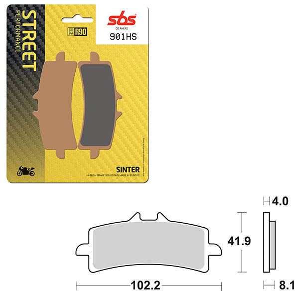 SBS PERFORMANCE HS SINTER BRAKE PAD (6250901100)