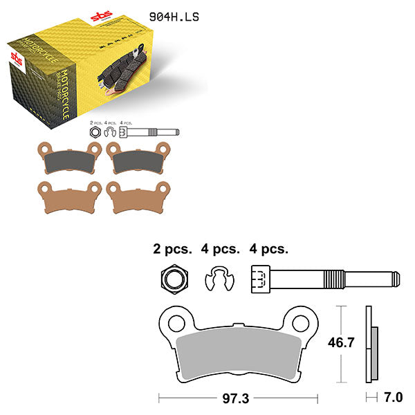SBS HIGH PERFORMANCE & NO DUST SINTER BRAKE PAD (6560904100)