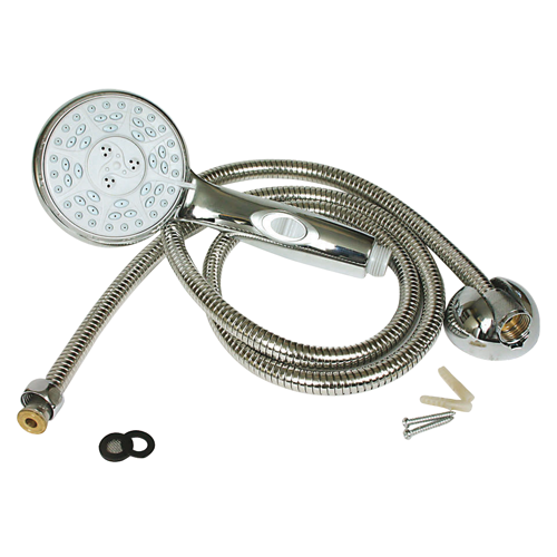 SHOWER HEAD KIT WITH HOSE CHR - Récréashop