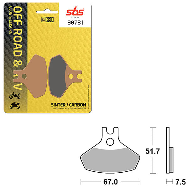 SBS ATV/UTV SINTER BRAKE PAD (6240907100)