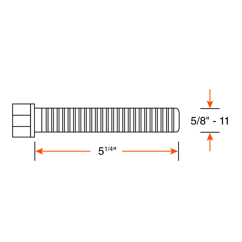 Boulon 5/8"-11 x 5 1/4" grade 8 modèle 20A RAM - RecreaShop