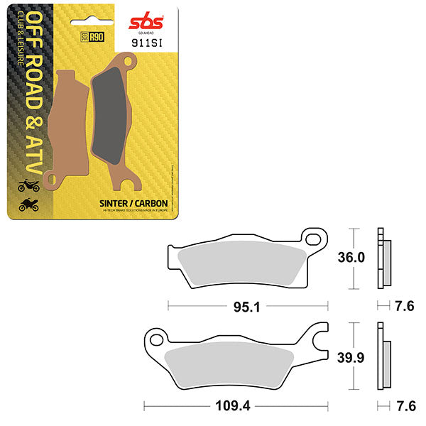 SBS ATV/UTV SINTER BRAKE PAD (6240911100)