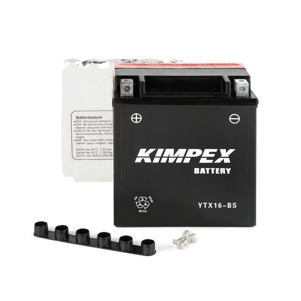 Kimpex Batterie AGM sans entretien YTX16-BS (12 V)