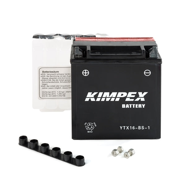 Kimpex Batterie AGM sans entretien YTX16-BS-1 (12 V)